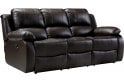 Sevilla Brown Leather Recliner 3 Seater Sofa