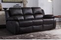 Sevilla Brown Leather Recliner 3 Seater Sofa